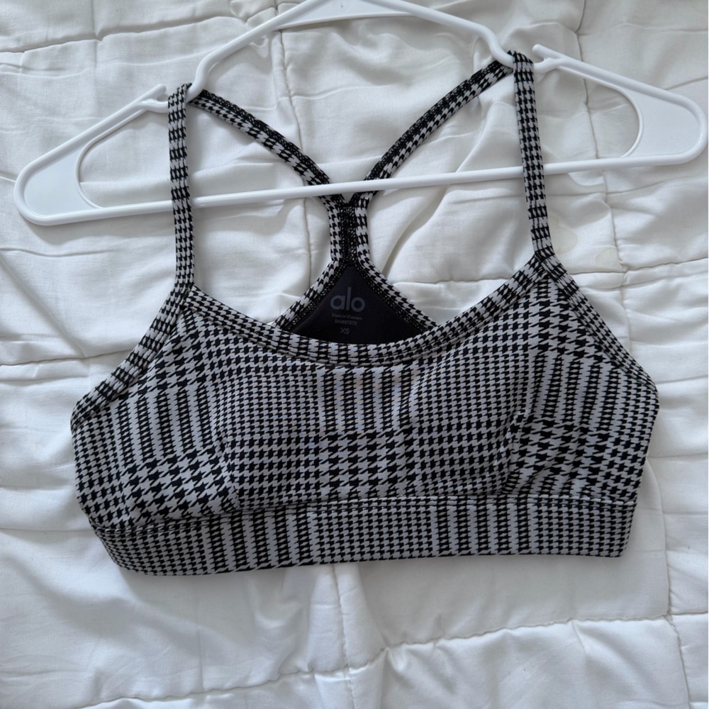 ALO Yoga Monochrome Houndstooth Bra